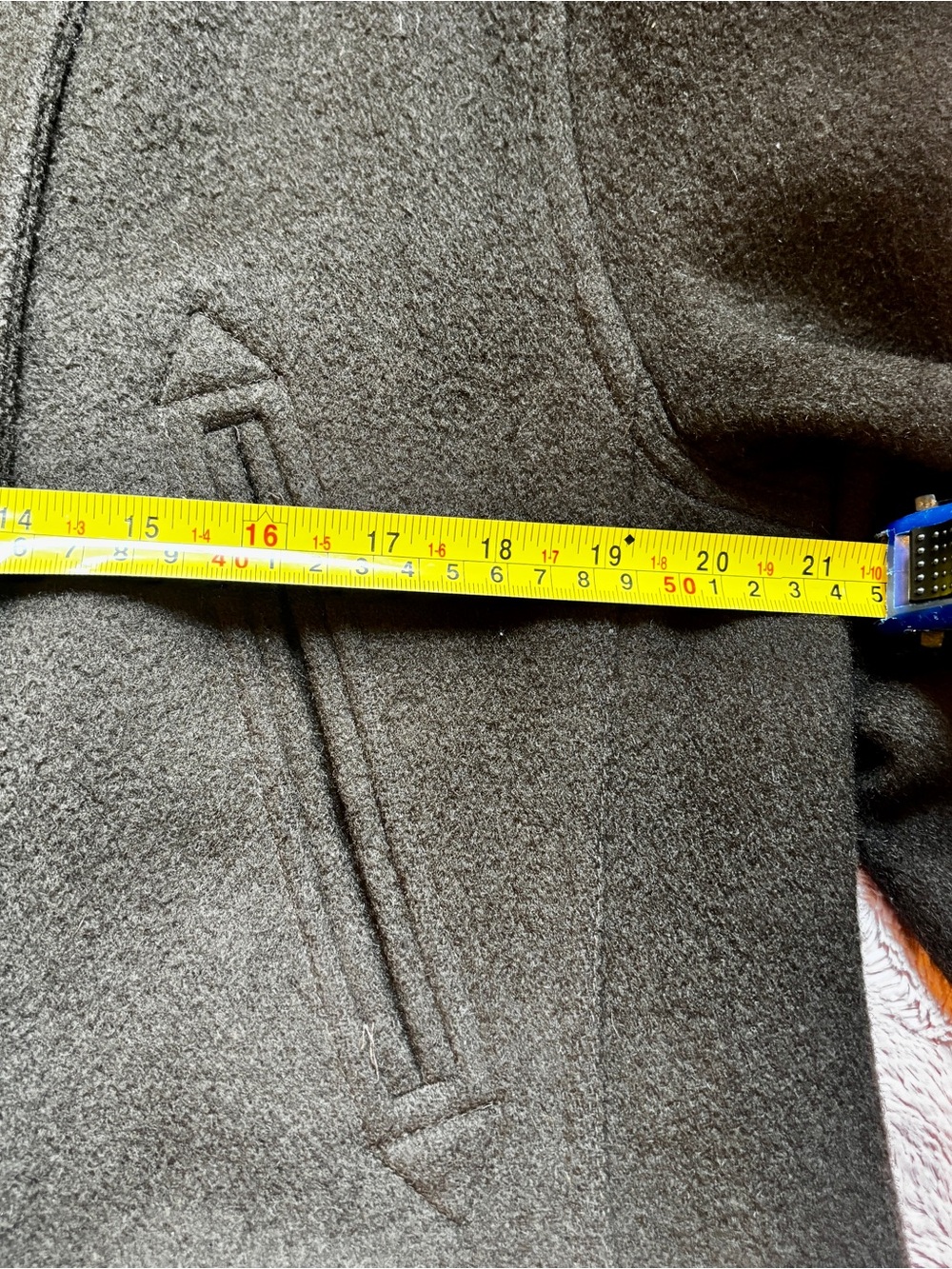 J.Crew  Large Black Wool Blend Double Breasted Peacoat Jacket - Picture 14 of 14